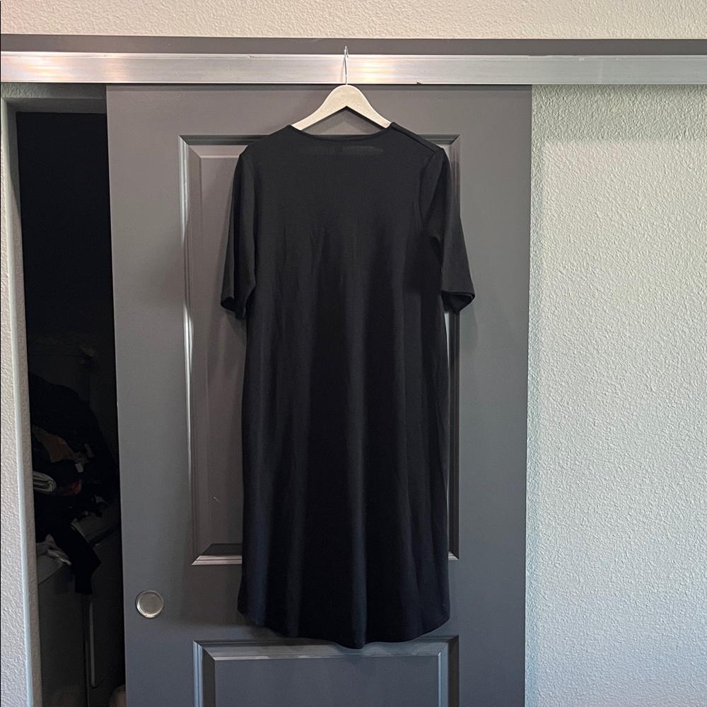 COS Black Midi V-Neck Dress